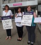 Protest against the closure of The Grange